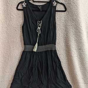 Black Dress with Embroidered Detailing